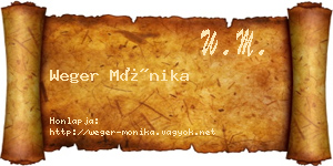 Weger Mónika névjegykártya